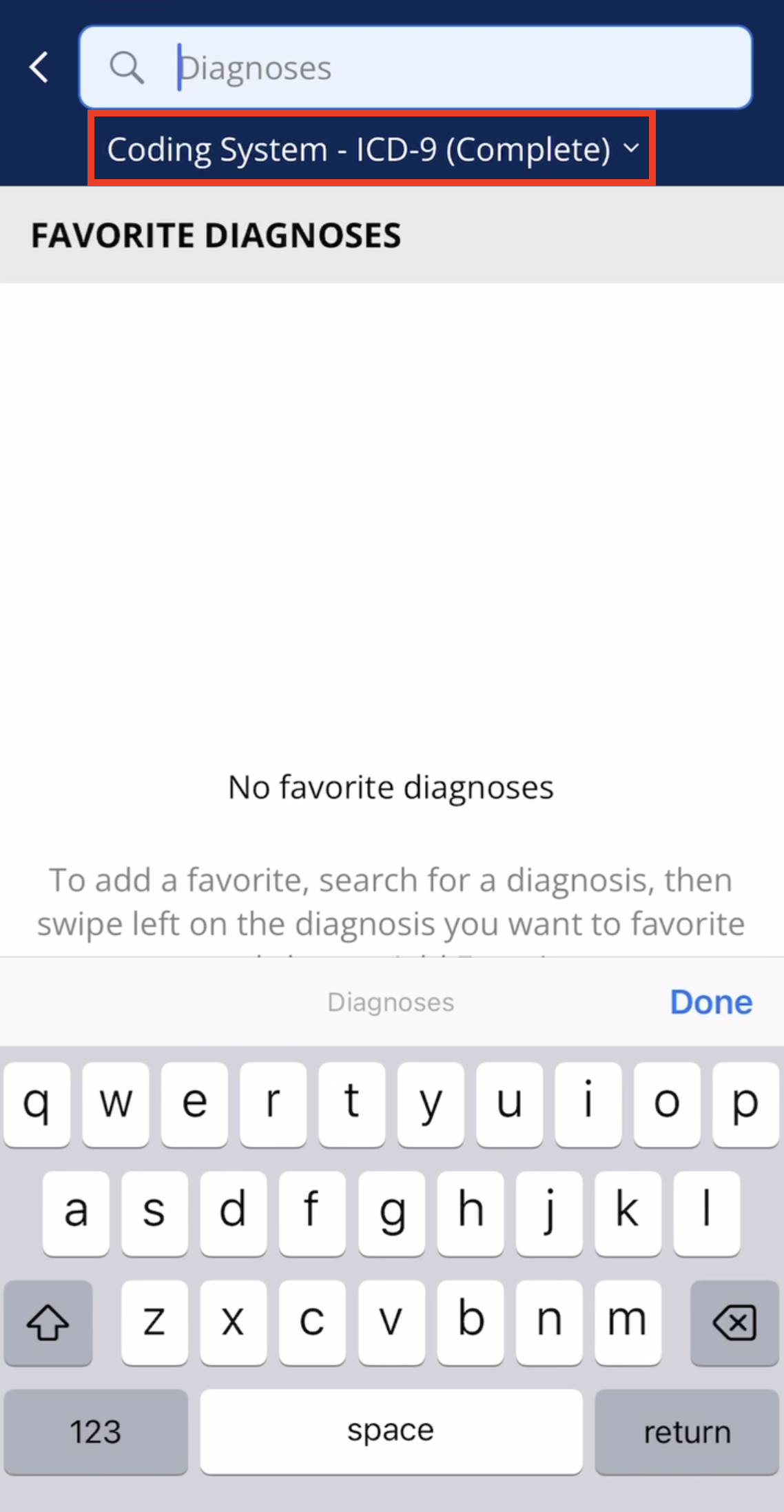 3. Tap on _Coding System_ Dropdown under the search bar.png