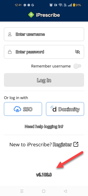 iPrescribe_Login_screen_version_Android.png